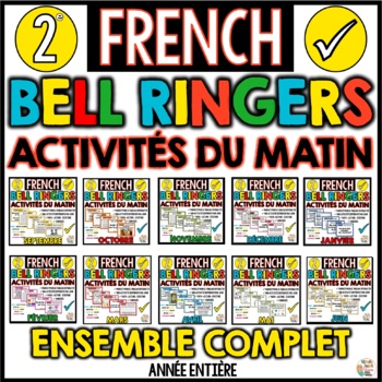 Preview of Activités du matin - French Bell Work - French Bell Ringers - 2e année