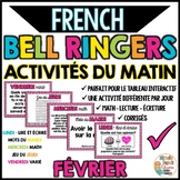 Activités du matin - FÉVRIER - French Bell Ringers