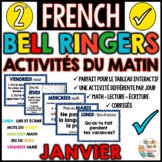 Activités du matin - JANVIER- French Bell Ringers - 2e année