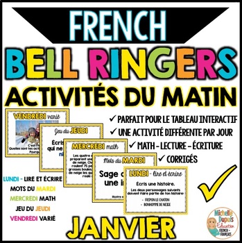 Preview of Activités du matin - JANVIER - French Bell Ringers