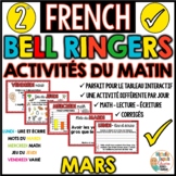 Activités du matin - MARS - French Bell Ringers 2e année