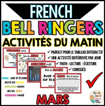 Preview of Activités du matin - MARS - French Bell Ringers