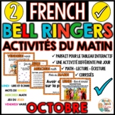 Activités du matin - OCTOBRE - French Bell Ringers - 2e année