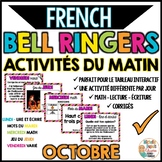 Activités du matin - OCTOBRE - French Bell Ringers