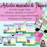 Activités élémentaires musicales de Pâques française - Eas
