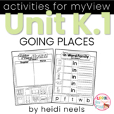 Activities Aligned to MYVIEW LITERACY UNIT 1-Kindergarten
