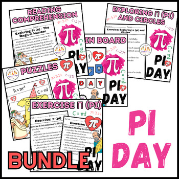 Preview of Activities BUNDLE 2 Worksheets PI Day