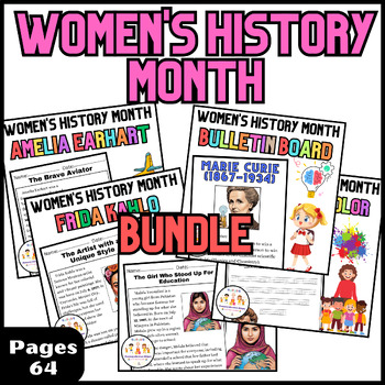 Preview of Activities BUNDLE( 2 ) Worksheets | Women's History Month
