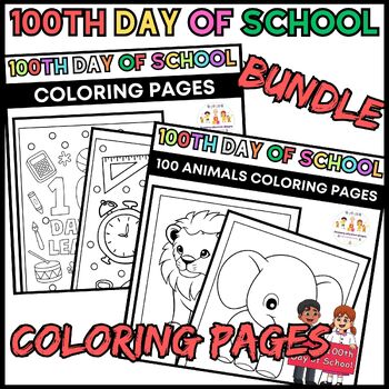 Preview of Activities BUNDLE Coloring Pages |100th Day Of School