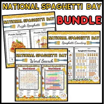 Preview of Activities BUNDLE Spaghetti Worksheets