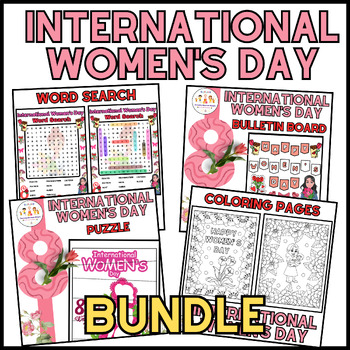 Preview of Activities BUNDLE Worksheets International Women's Day | 8 March