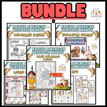 Preview of Amazing Activities BUNDLE Worksheets Native American Heritage Month