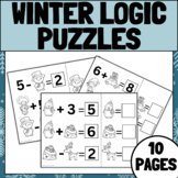 Winter Math Worksheets| Winter Math Activities | Winter Lo