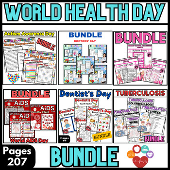 Preview of Activities Big BUNDLE Worksheets World Health Day