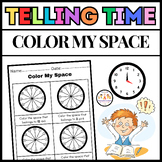 Activities Color My Space Telling Time Worksheets