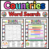 Activities Countries  Flags  Word Search Puzzle Worksheets