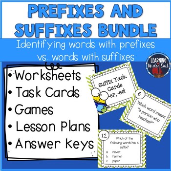 Preview of Activities For Prefixes and Suffixes