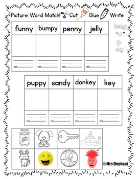 Activities For Reading Wonders First Grade Unit 4 Week 5 Long e y ey