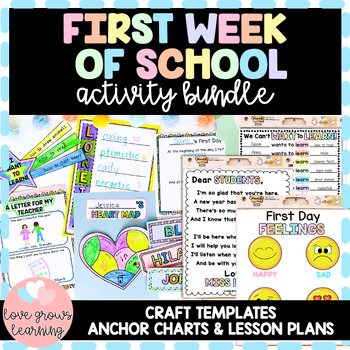 Preview of Activities For the First Week of School - First Day Activities - Back to School