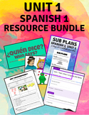 Spanish 1 Unit 1 Activities|Game|Test|Sub|Dice|Le gusta|Ha