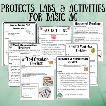 Preview of Activities, Projects, and Labs for Basic Agriculture(Growing Bundle)
