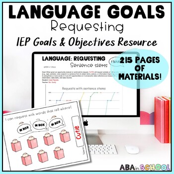 Preview of Activities Requesting Speech Therapy IEP Goals and Objectives Tracking