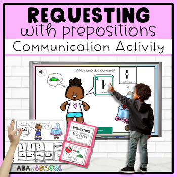 Preview of Activities Requesting Speech Therapy Prepositions - Special Education and ABA