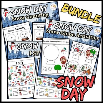 Preview of Activities Snow BUNDLE Worksheets | Snow Day | Winter