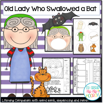 Preview of Book Companion for The Old Lady Who Swallowed a Bat with Activities and Craft!