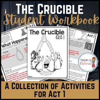 Preview of Activities for Act 1 of The Crucible - Student Workbook