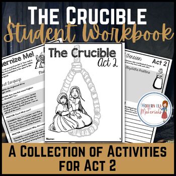 Preview of Activities for Act 2 of The Crucible - Student Workbook