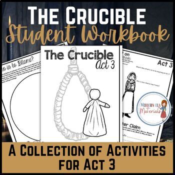 Preview of Activities for Act 3 of The Crucible - Student Workbook