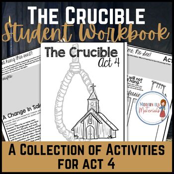 Preview of Activities for Act 4 of The Crucible - Student Workbook