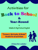 Activities for Back-to-School & Year-Round in Middle & Hig