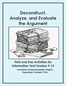 Preview of Activities for Deconstructing, Analyzing, and Evaluating Any Argument