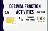 Activities for Fractions / Decimals to the tenths and hundredths!