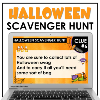 Preview of Halloween Game Scavenger Hunt | Halloween Activities Team Building ZERO PREP