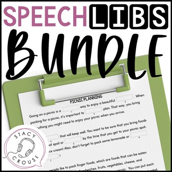 Preview of Activities for Older Students Speech Therapy Speech Libs Print + Digital BUNDLE