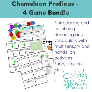 Preview of Activities for Prefixes - Chameleon Prefixes 4-Game Bundle with Anchor Lesson