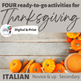 Activities for Thanksgiving - Italian
