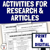 Print & Digital Research Project & Current Events News Article Summary Analysis