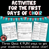 Activities for the first day(s) of Choir-EDITABLE / Choir 
