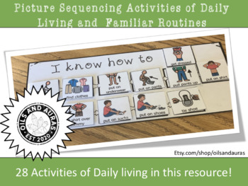 Preview of Activities of Daily Living Sequencing (ADLS) - Picture Sequencing - Boardmaker