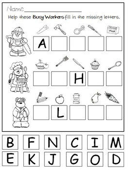 abc order activities through the year in kindergarten by