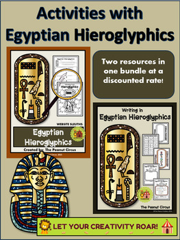Preview of Egyptian Hieroglyphics Activities | Web Search Scavenger Hunt | Writing