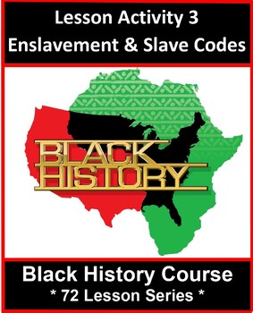 Preview of Activity 3: Enslavement & Slave Codes_Middle & High School Black History Course