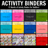 Activity Binder Growing Bundle - 12 Months Toddler Binders