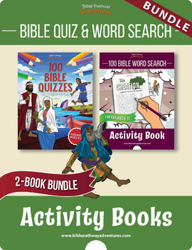 Preview of BUNDLE: Bible Quizzes & Word Search Activity Books