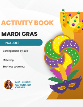 Preview of Autism Activity Book: Mardi Gras