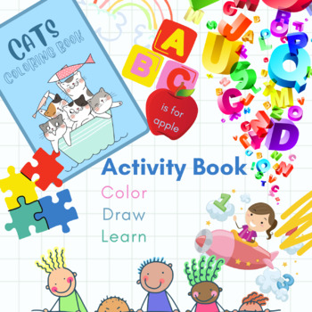 Preview of Activity Book : Practice for Kids, Alphabet Line Tracing Coloring...
